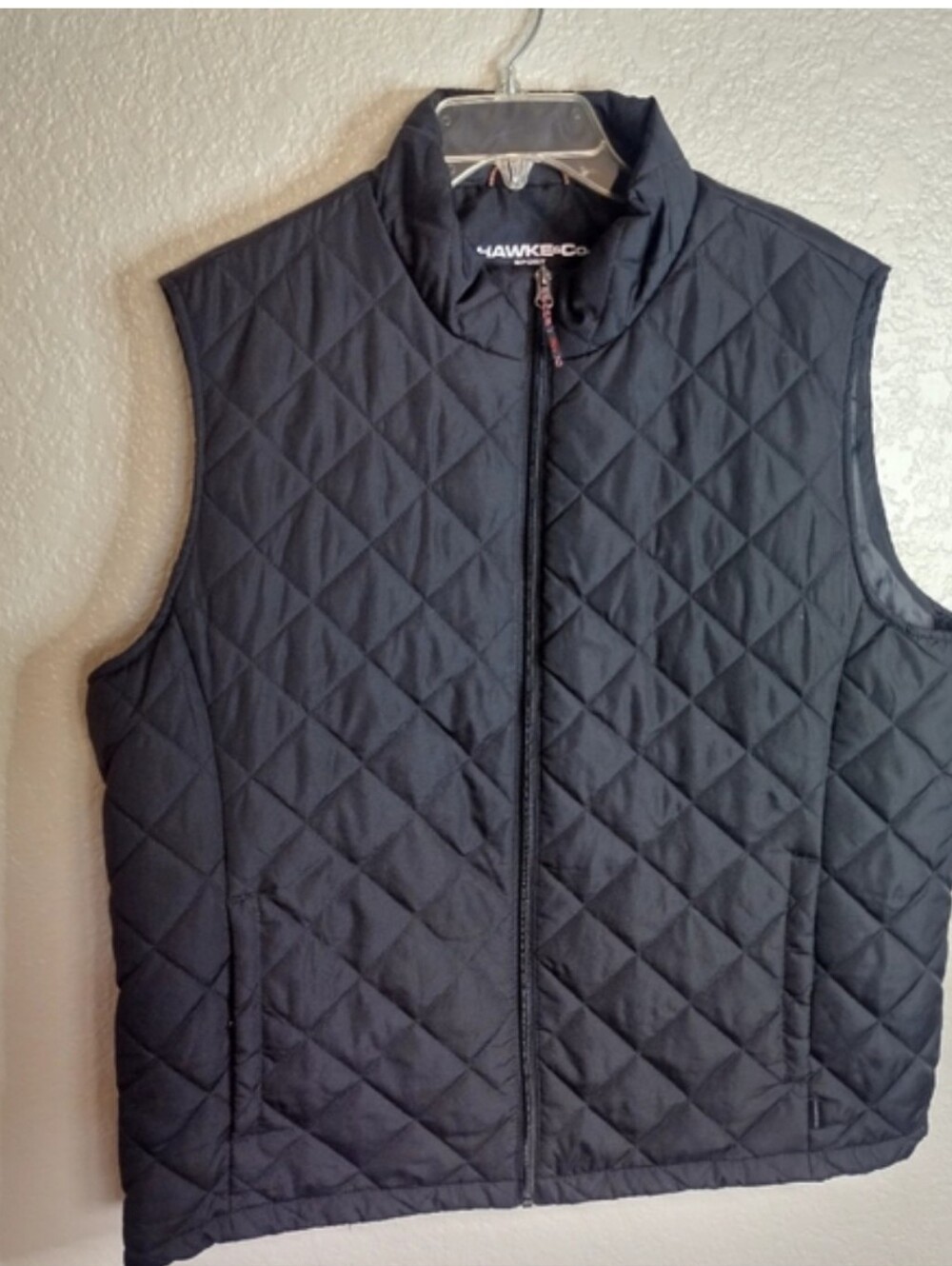 Men's Black Quilted Vest by Hawke&Co, XLARGE, NEW